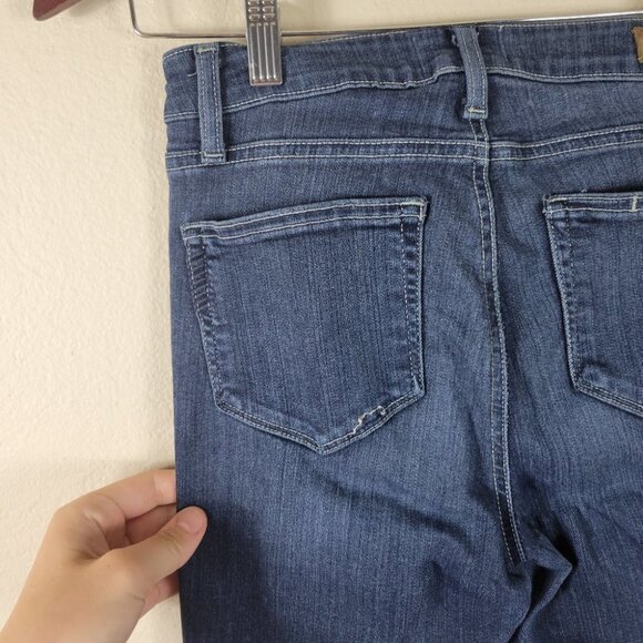 Paige Hoxton Ankle Skinny Jeans - Medium Dark Rinse Wash Denim Size 25 - Picture 8 of 14